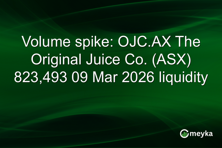 Volume spike: OJC.AX The Original Juice Co. (ASX) 823,493 09 Mar 2026 liquidity