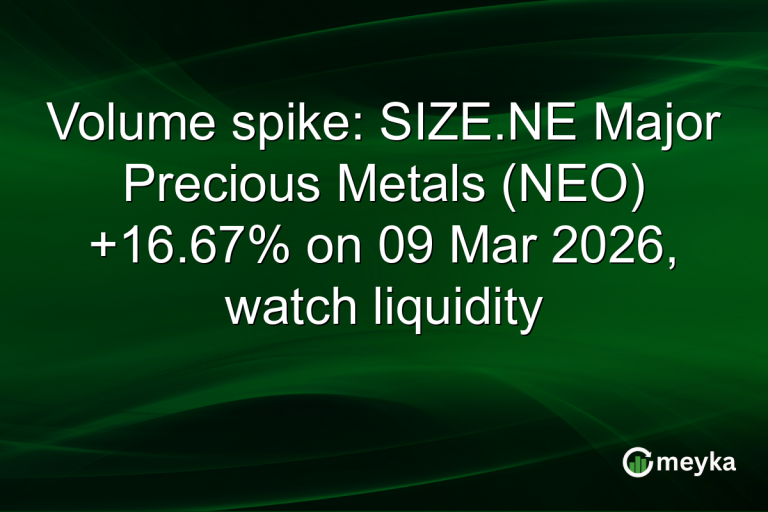 Volume spike: SIZE.NE Major Precious Metals (NEO) +16.67% on 09 Mar 2026, watch liquidity