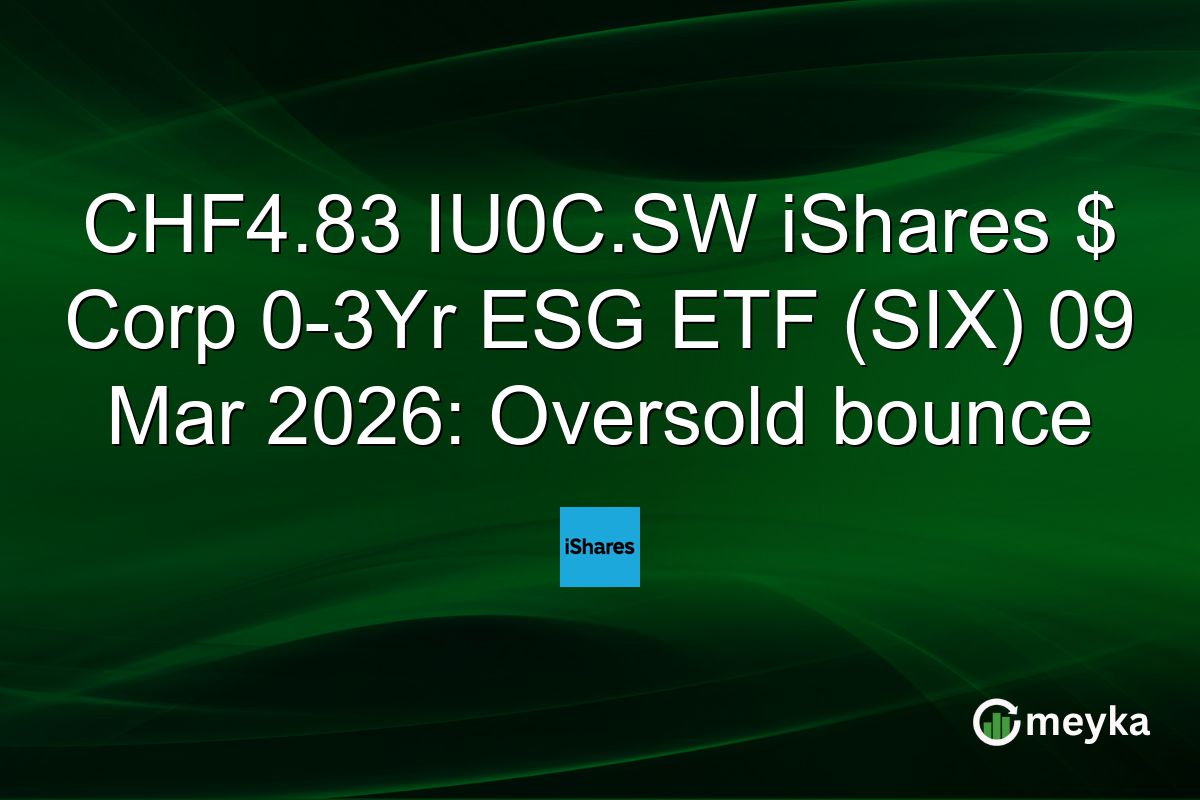 CHF4.83 IU0C.SW iShares $ Corp 0-3Yr ESG ETF (SIX) 09 Mar 2026: Oversold bounce