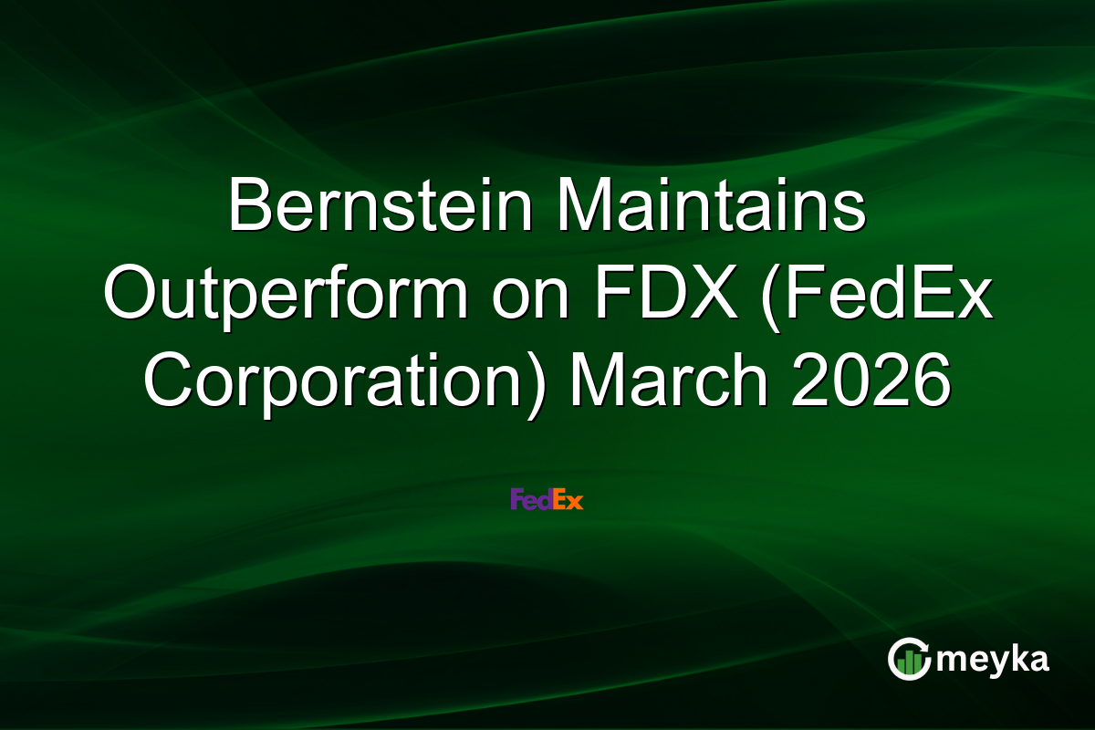 Bernstein Maintains Outperform on FDX (FedEx Corporation) March 2026