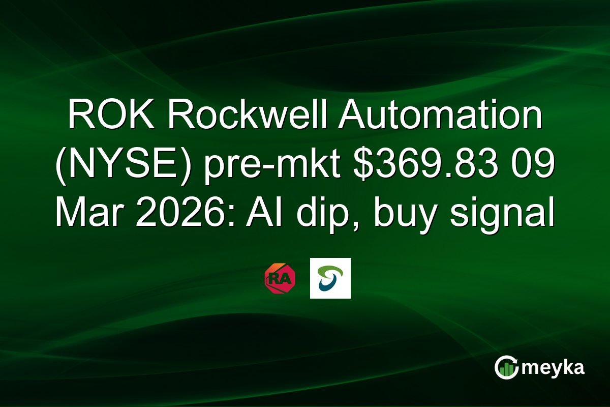 ROK Rockwell Automation (NYSE) pre-mkt $369.83 09 Mar 2026: AI dip, buy signal