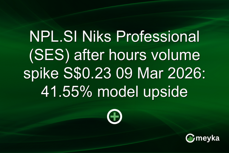 NPL.SI Niks Professional (SES) after hours volume spike S$0.23 09 Mar 2026: 41.55% model upside
