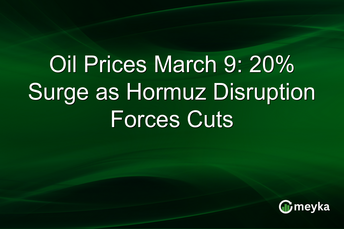 Oil Prices March 9: 20% Surge as Hormuz Disruption Forces Cuts