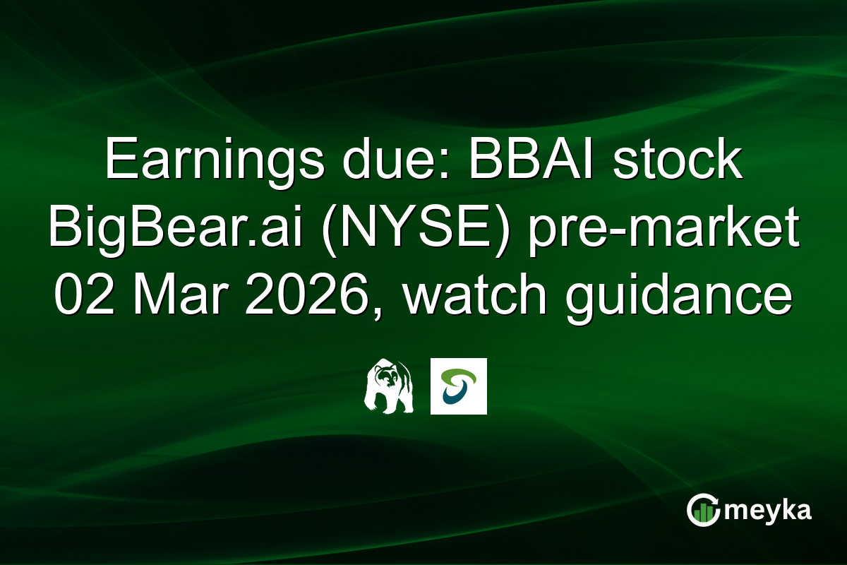 Earnings due: BBAI stock BigBear.ai (NYSE) pre-market 02 Mar 2026, watch guidance