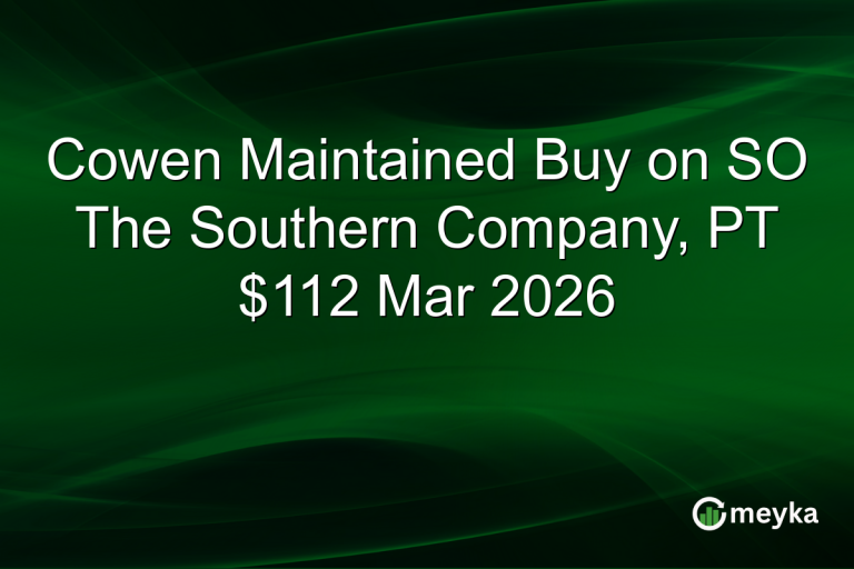 Cowen Maintained Buy on SO The Southern Company, PT $112 Mar 2026