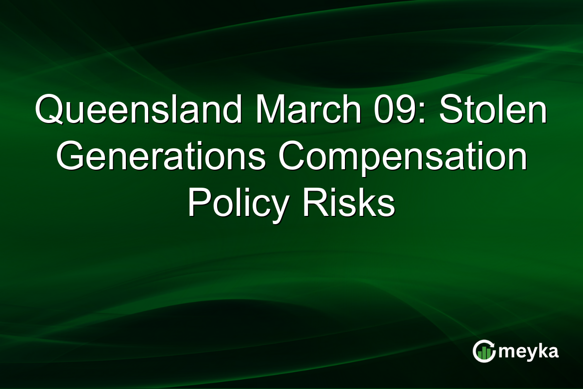 Queensland March 09: Stolen Generations Compensation Policy Risks
