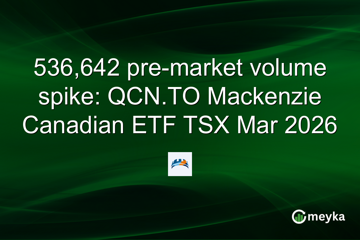 536,642 pre-market volume spike: QCN.TO Mackenzie Canadian ETF TSX Mar 2026