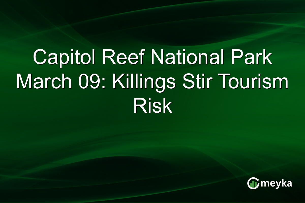 Capitol Reef National Park March 09: Killings Stir Tourism Risk