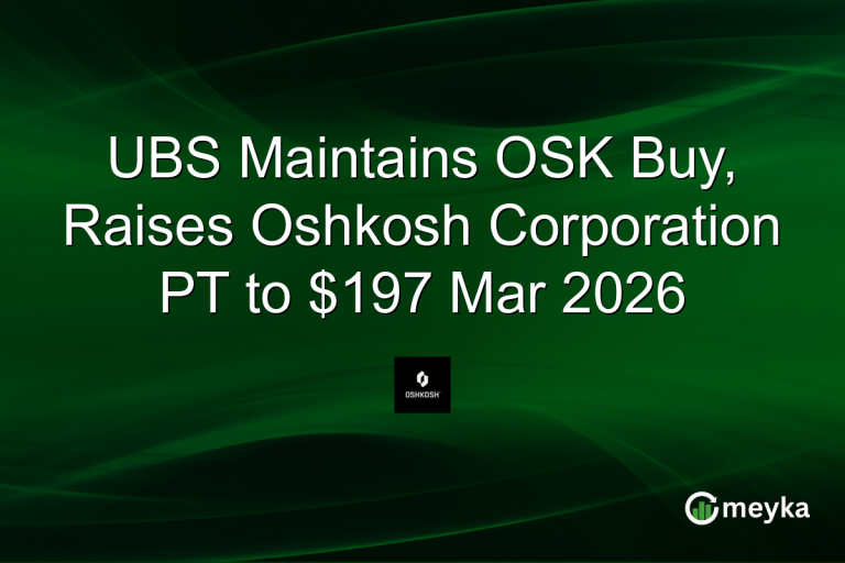 UBS Maintains OSK Buy, Raises Oshkosh Corporation PT to $197 Mar 2026