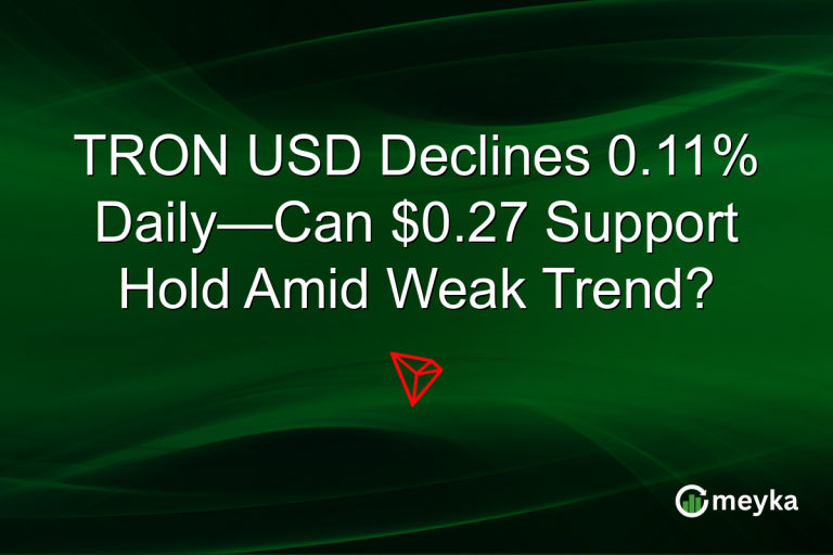 TRON USD Declines 0.11% Daily—Can $0.27 Support Hold Amid Weak Trend?