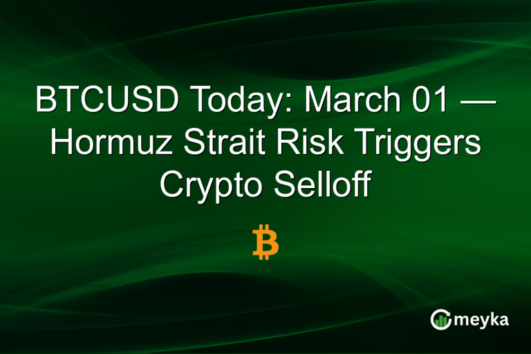 BTCUSD Today: March 01 — Hormuz Strait Risk Triggers Crypto Selloff