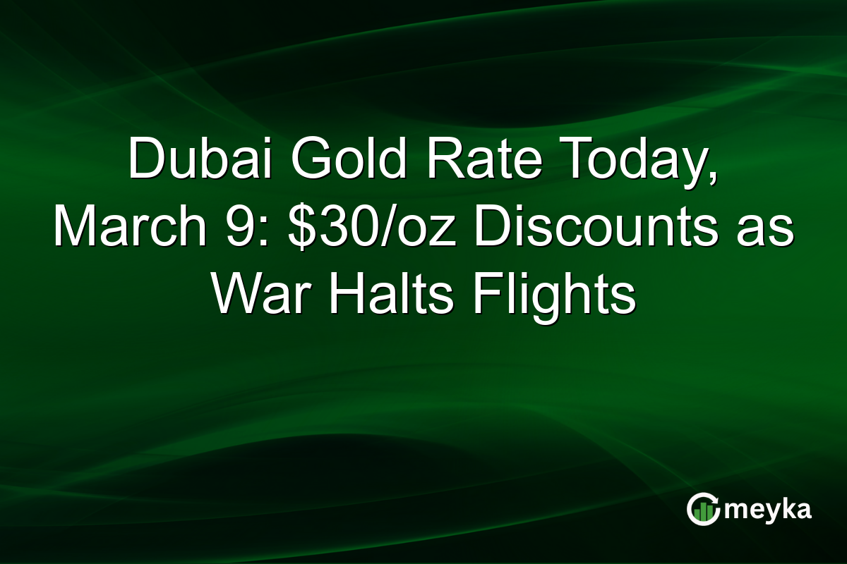 Dubai Gold Rate Today, March 9: $30/oz Discounts as War Halts Flights