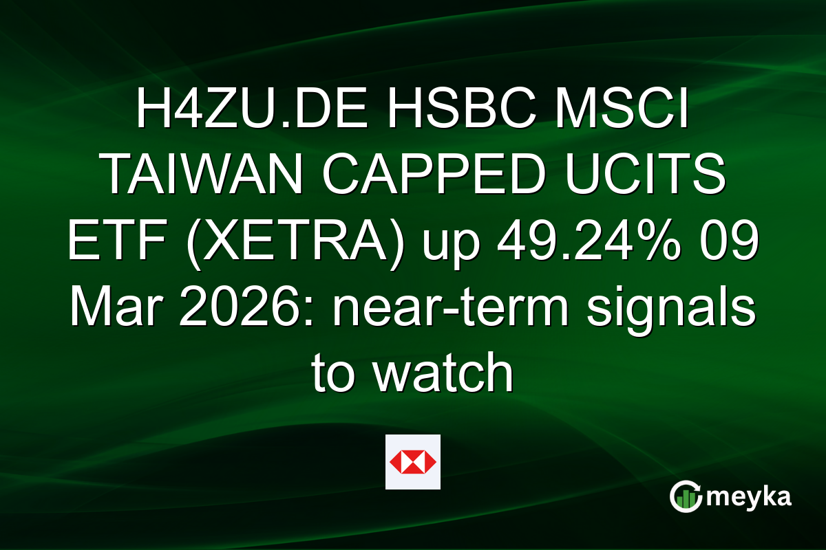 H4ZU.DE HSBC MSCI TAIWAN CAPPED UCITS ETF (XETRA) up 49.24% 09 Mar 2026: near-term signals to watch