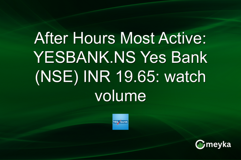 After Hours Most Active: YESBANK.NS Yes Bank (NSE) INR 19.65: watch volume