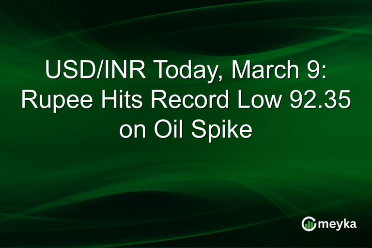 USD/INR Today, March 9: Rupee Hits Record Low 92.35 on Oil Spike