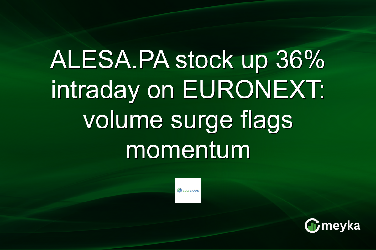 ALESA.PA stock up 36% intraday on EURONEXT: volume surge flags momentum