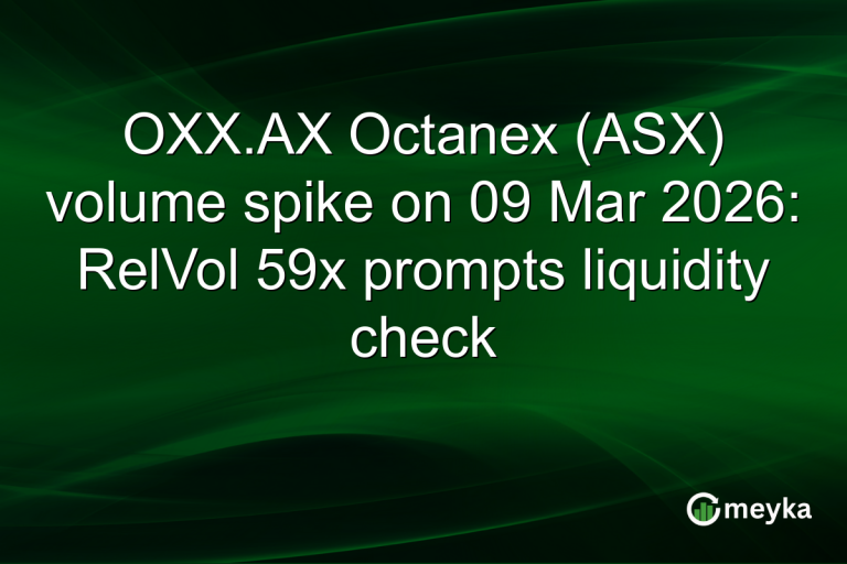 OXX.AX Octanex (ASX) volume spike on 09 Mar 2026: RelVol 59x prompts liquidity check