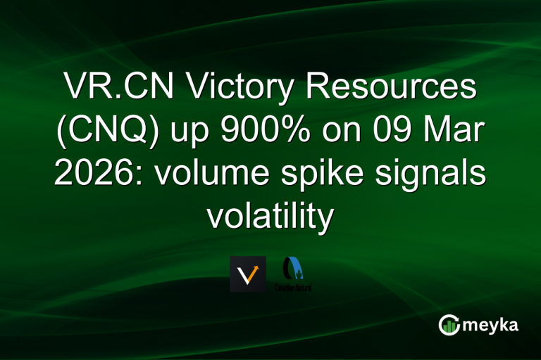 VR.CN Victory Resources (CNQ) up 900% on 09 Mar 2026: volume spike signals volatility