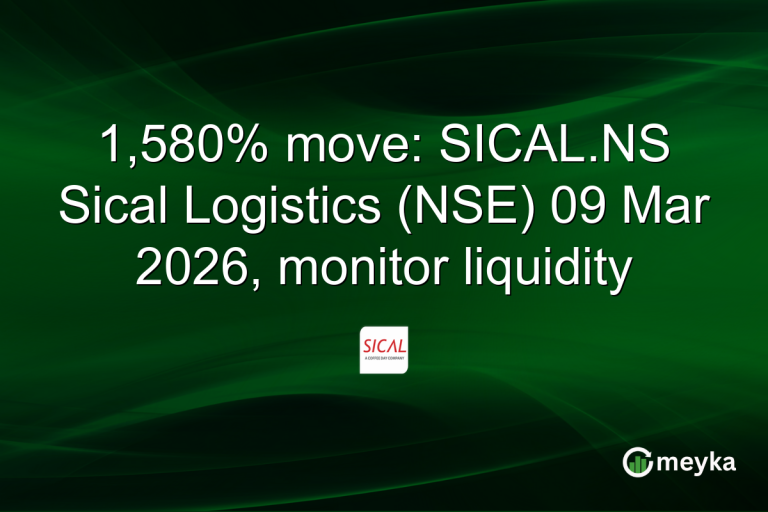 1,580% move: SICAL.NS Sical Logistics (NSE) 09 Mar 2026, monitor liquidity