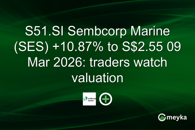 S51.SI Sembcorp Marine (SES) +10.87% to S$2.55 09 Mar 2026: traders watch valuation
