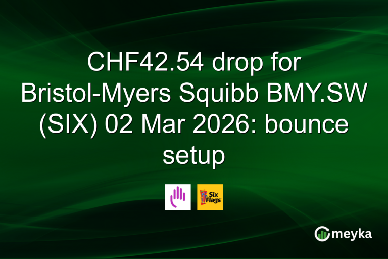 CHF42.54 drop for Bristol-Myers Squibb BMY.SW (SIX) 02 Mar 2026: bounce setup