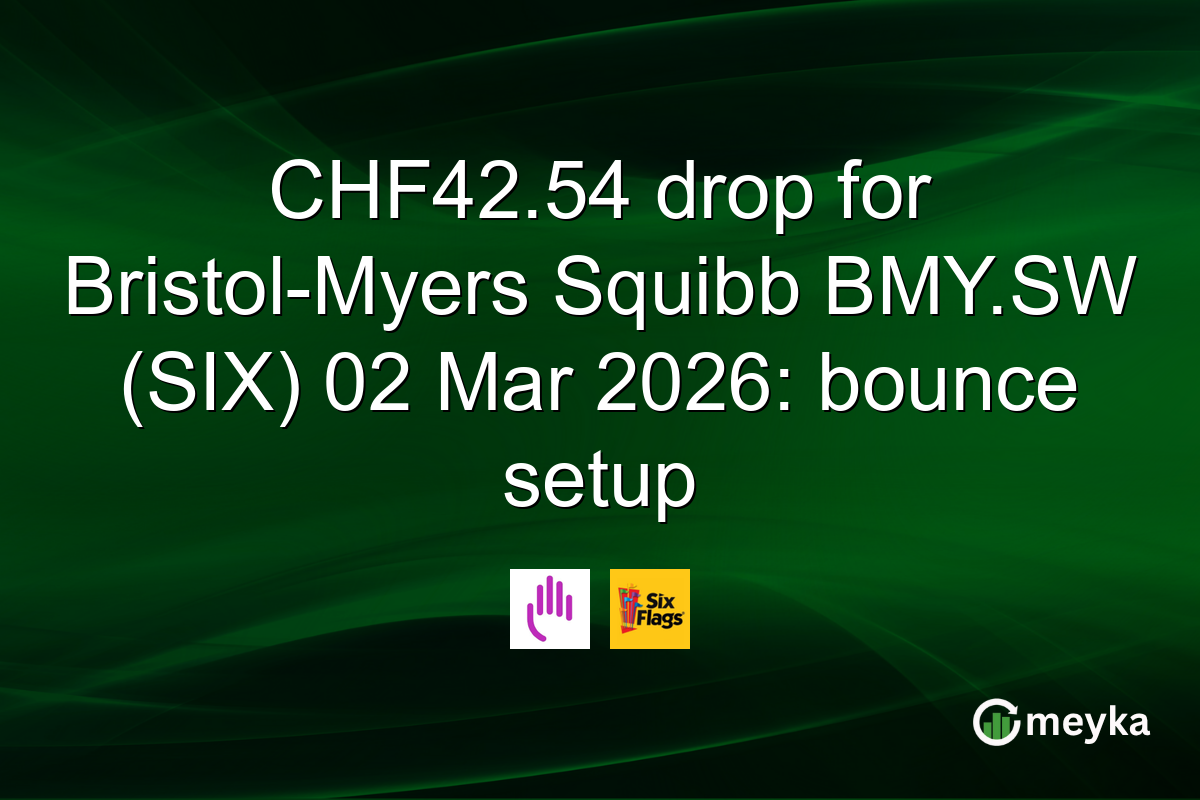 CHF42.54 drop for Bristol-Myers Squibb BMY.SW (SIX) 02 Mar 2026: bounce setup