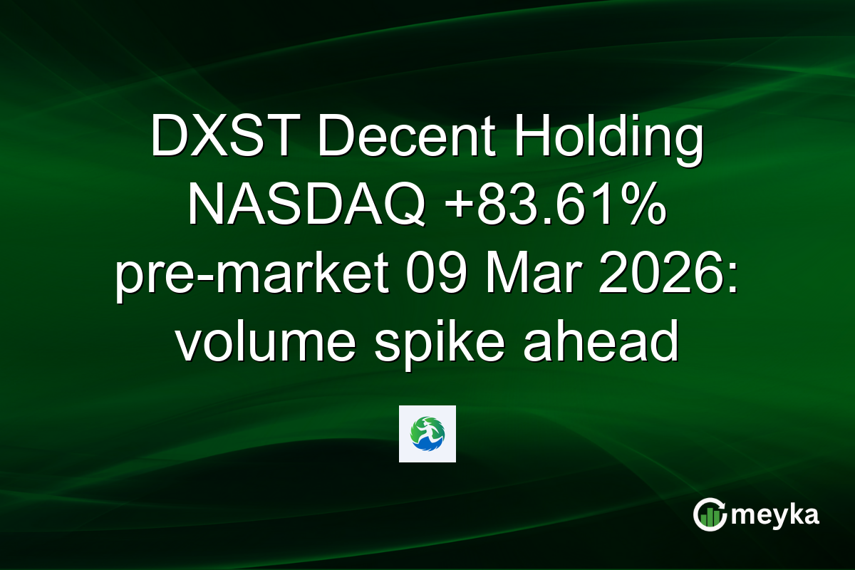 DXST Decent Holding NASDAQ +83.61% pre-market 09 Mar 2026: volume spike ahead