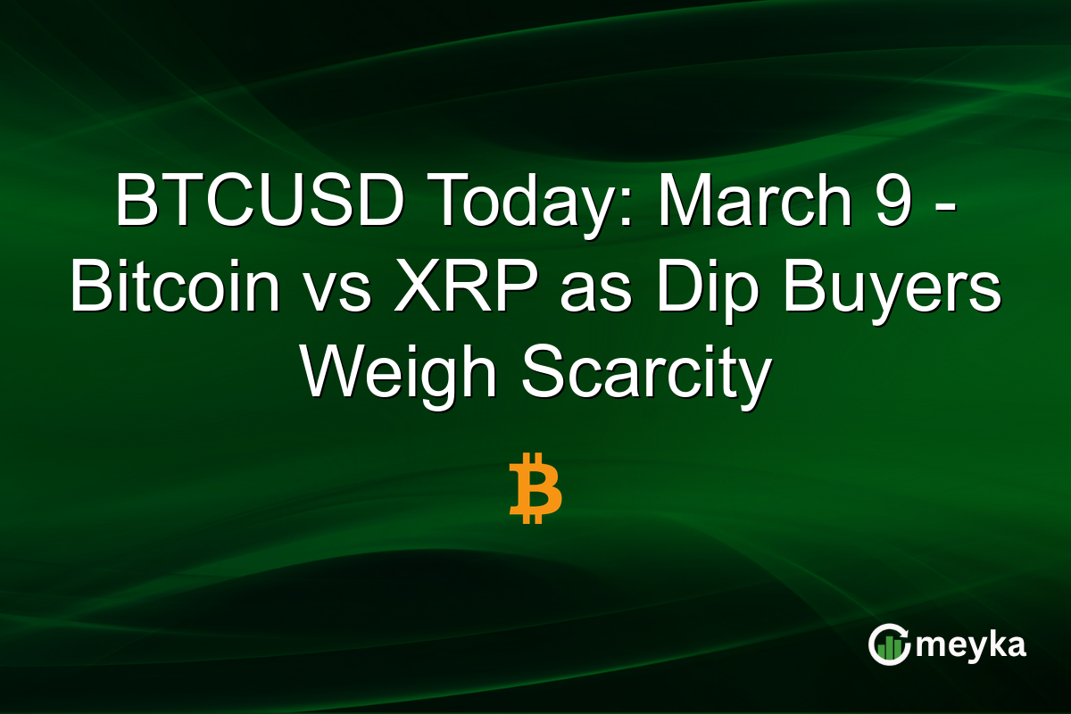 BTCUSD Today: March 9 – Bitcoin vs XRP as Dip Buyers Weigh Scarcity
