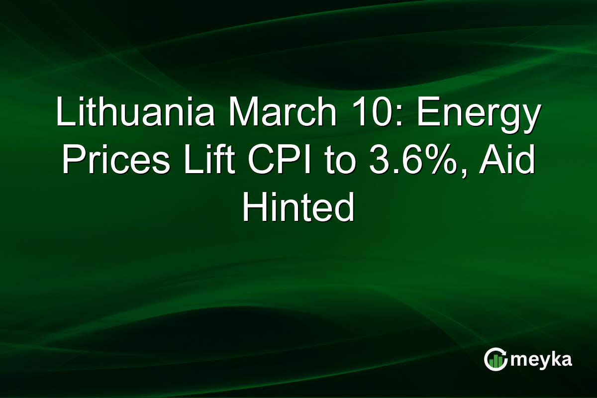 Lithuania March 10: Energy Prices Lift CPI to 3.6%, Aid Hinted