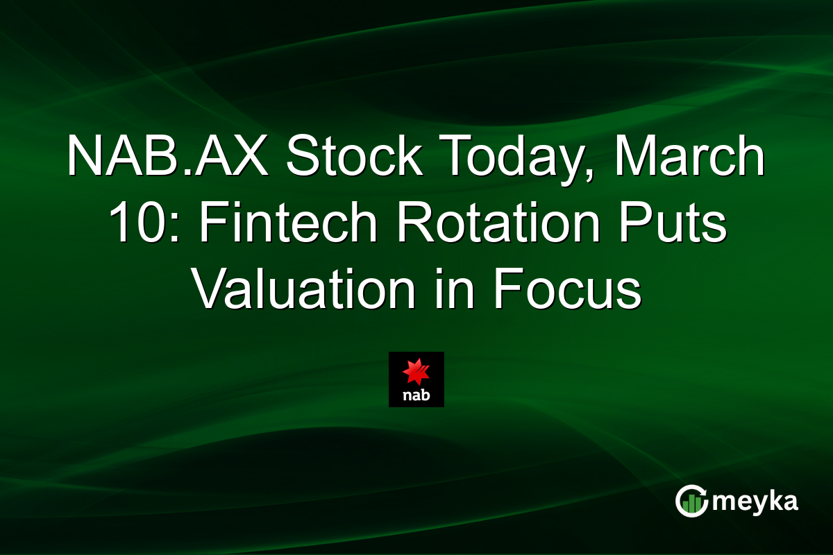 NAB.AX Stock Today, March 10: Fintech Rotation Puts Valuation in Focus