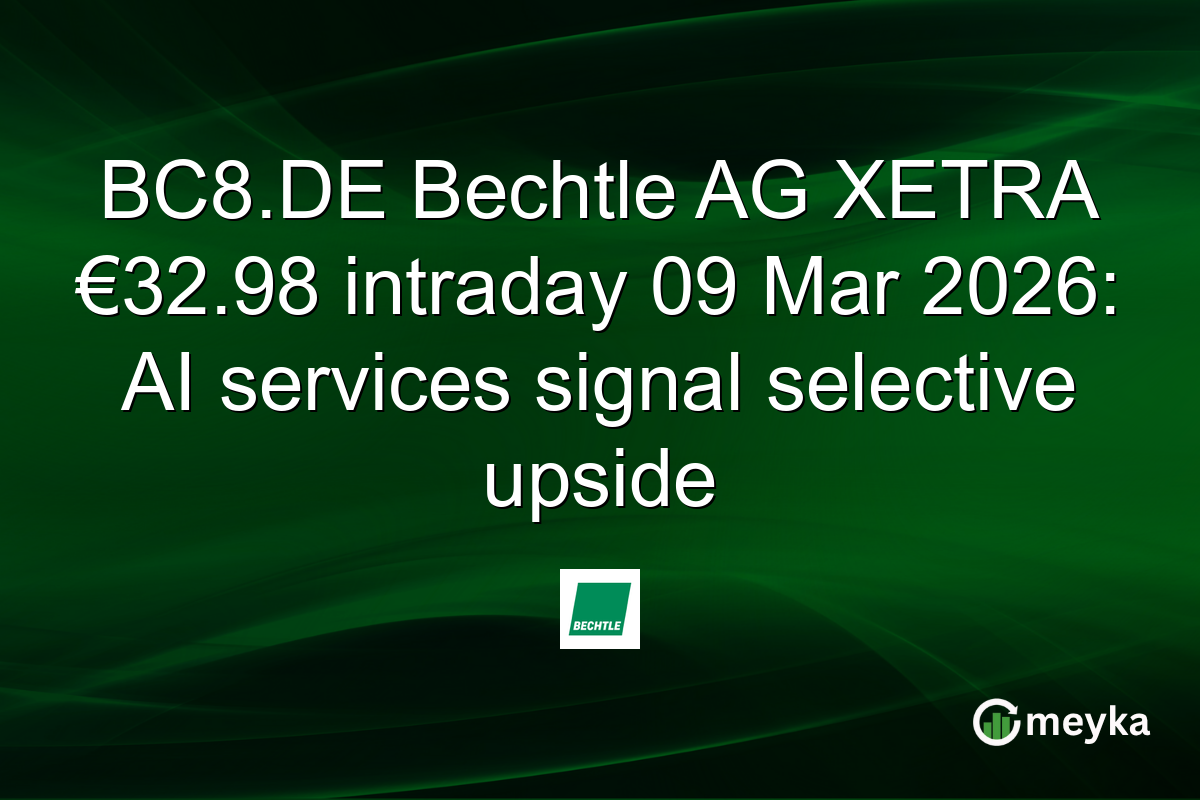 BC8.DE Bechtle AG XETRA €32.98 intraday 09 Mar 2026: AI services signal selective upside