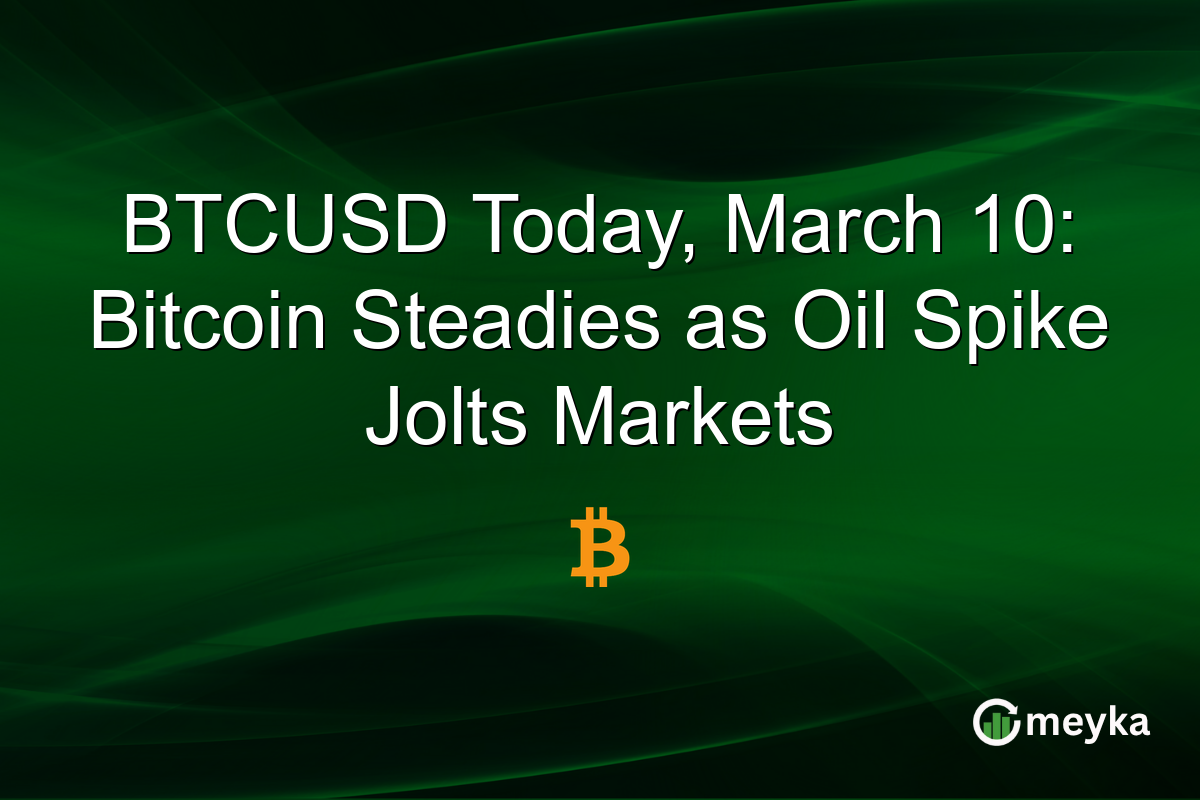 BTCUSD Today, March 10: Bitcoin Steadies as Oil Spike Jolts Markets