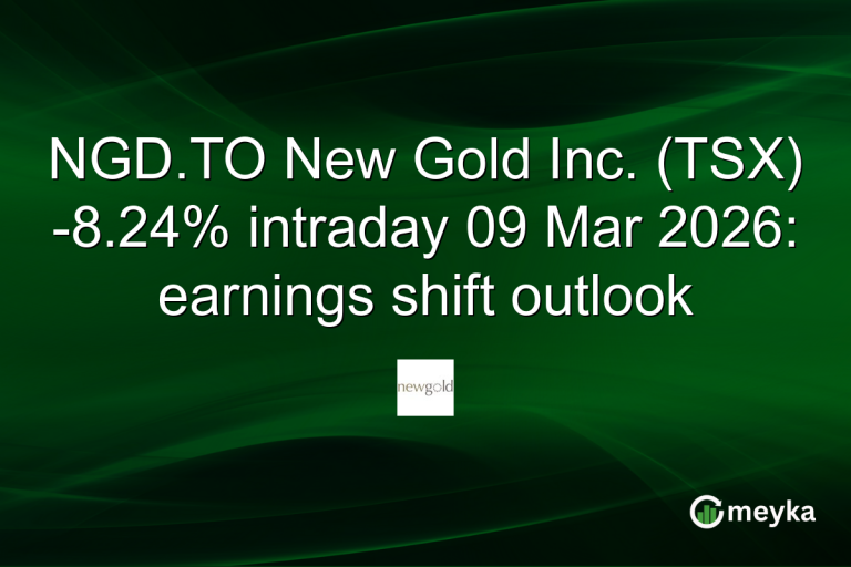 NGD.TO New Gold Inc. (TSX) -8.24% intraday 09 Mar 2026: earnings shift outlook