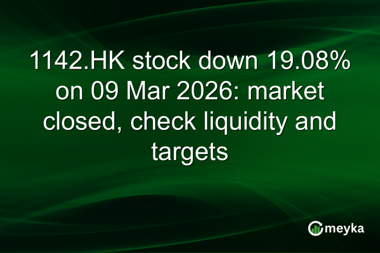1142.HK stock down 19.08% on 09 Mar 2026: market closed, check liquidity and targets