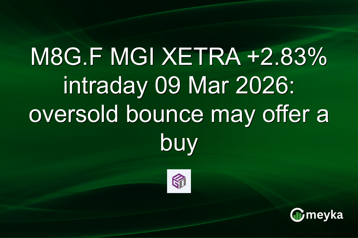 M8G.F MGI XETRA +2.83% intraday 09 Mar 2026: oversold bounce may offer a buy
