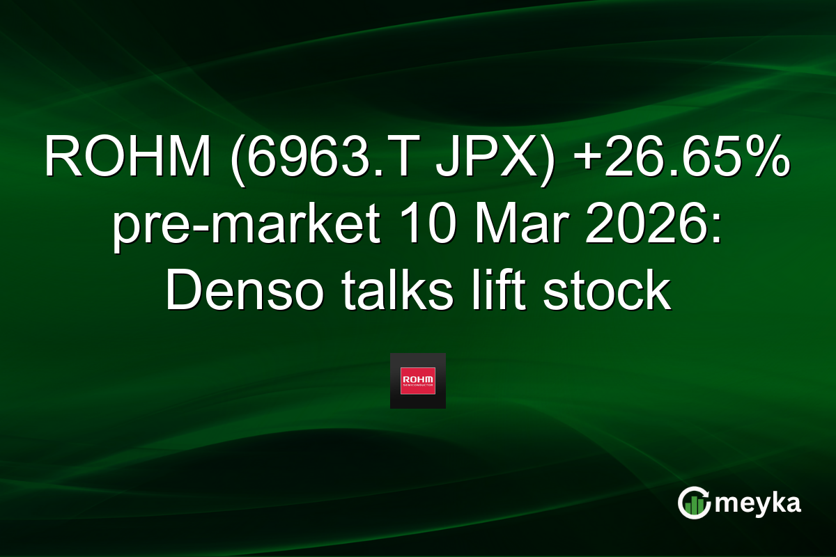 ROHM (6963.T JPX) +26.65% pre-market 10 Mar 2026: Denso talks lift stock