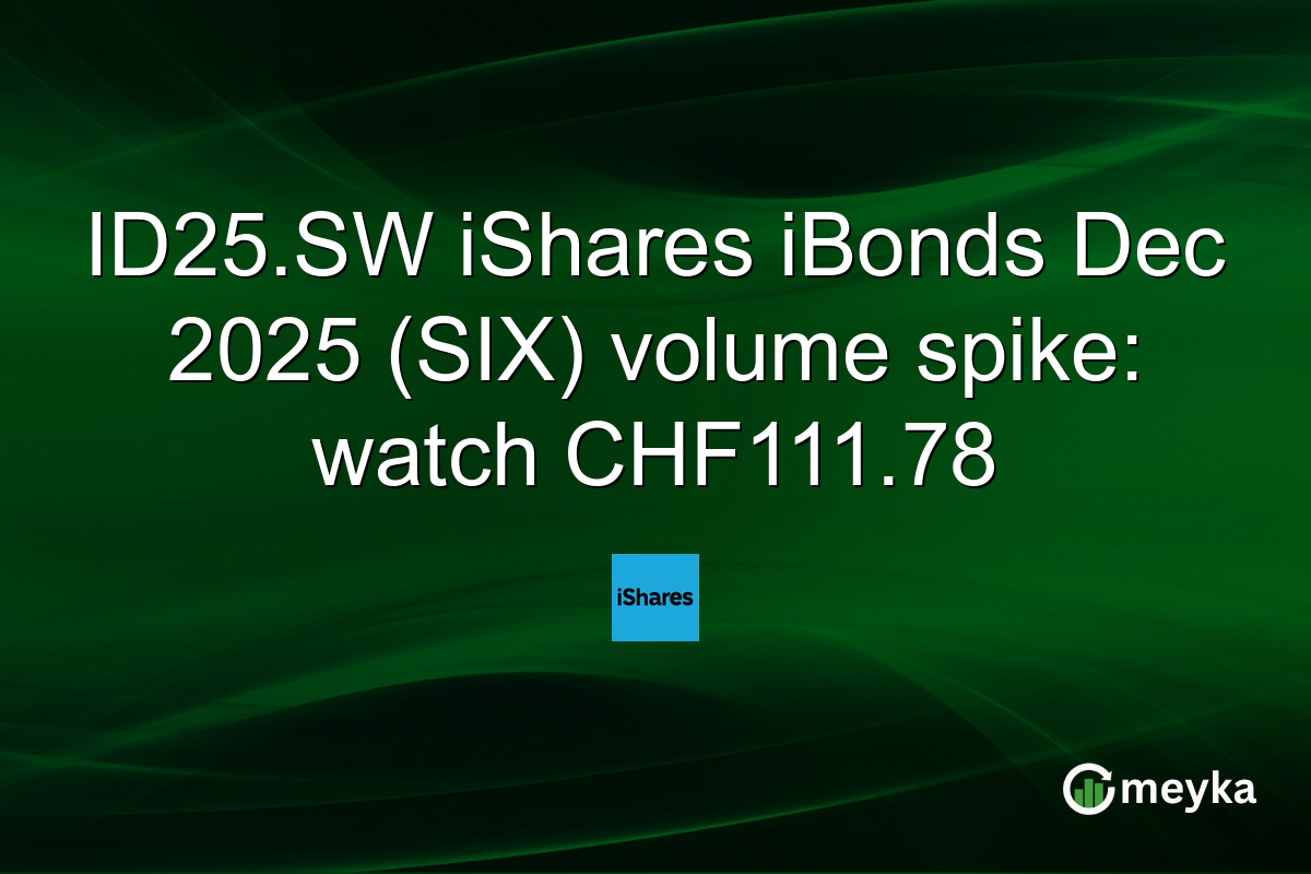 ID25.SW iShares iBonds Dec 2025 (SIX) volume spike: watch CHF111.78