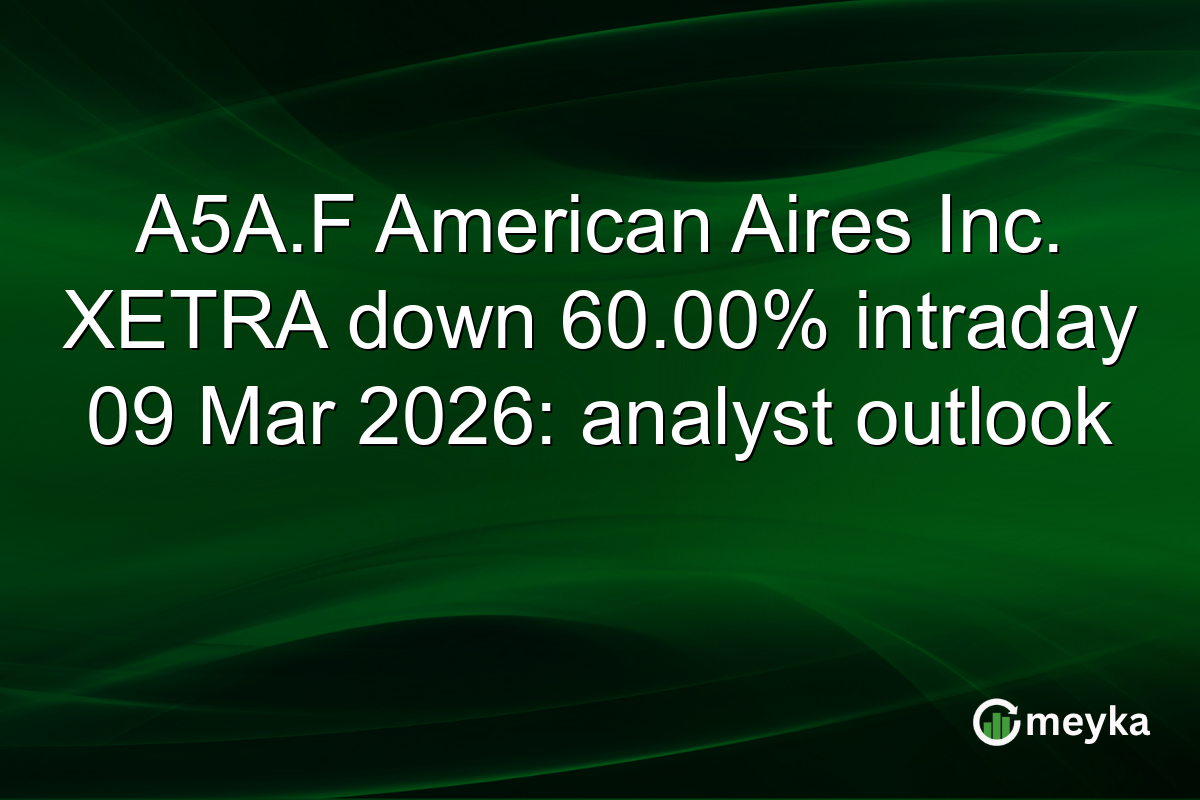 A5A.F American Aires Inc. XETRA down 60.00% intraday 09 Mar 2026: analyst outlook