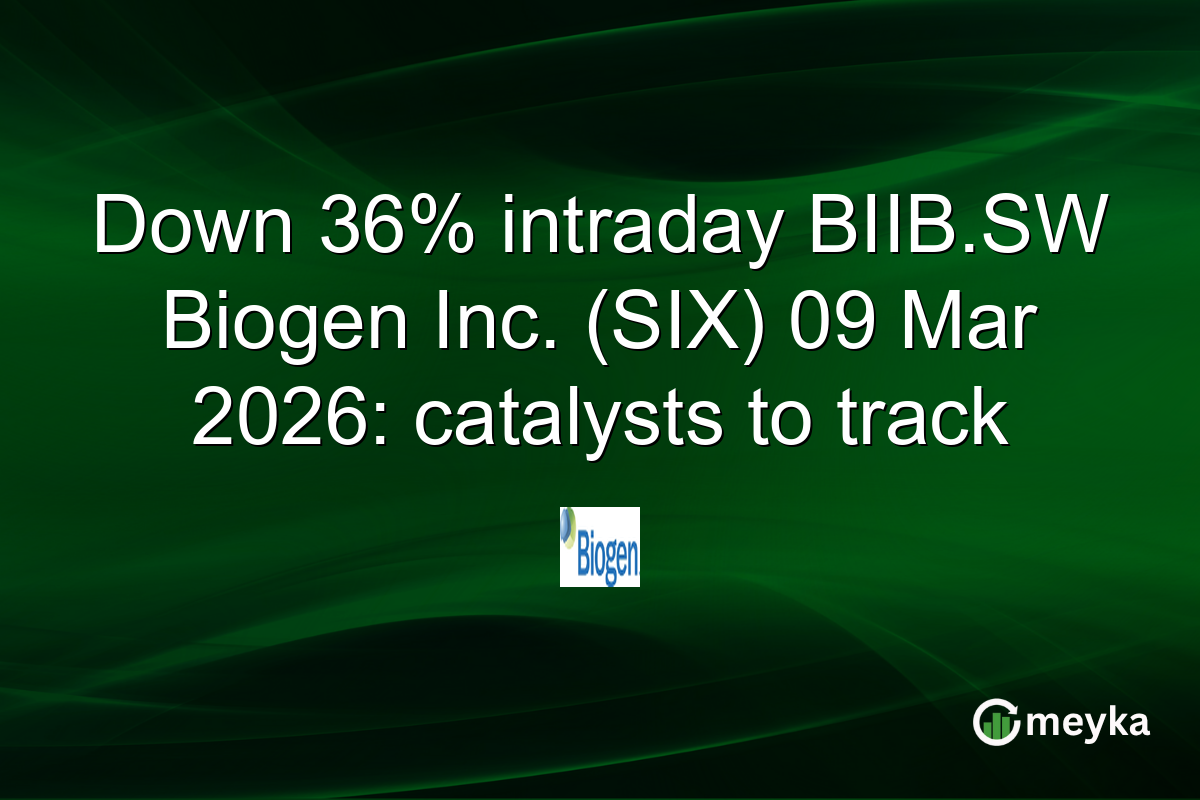 Down 36% intraday BIIB.SW Biogen Inc. (SIX) 09 Mar 2026: catalysts to track