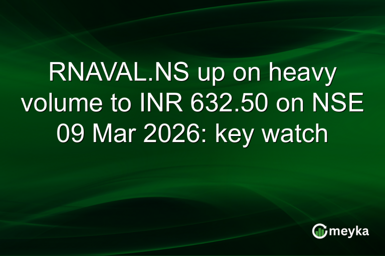 RNAVAL.NS up on heavy volume to INR 632.50 on NSE 09 Mar 2026: key watch