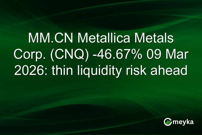MM.CN Metallica Metals Corp. (CNQ) -46.67% 09 Mar 2026: thin liquidity risk ahead