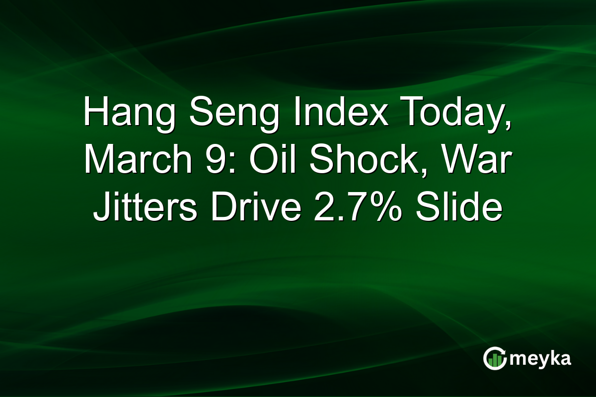 Hang Seng Index Today, March 9: Oil Shock, War Jitters Drive 2.7% Slide