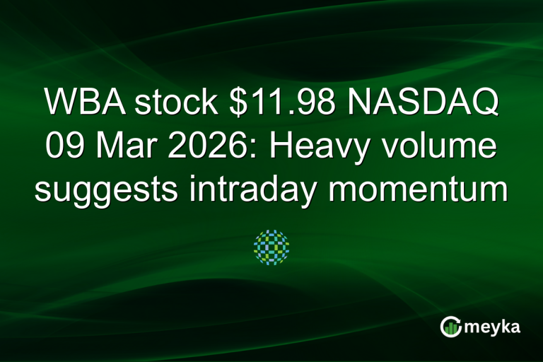 WBA stock $11.98 NASDAQ 09 Mar 2026: Heavy volume suggests intraday momentum