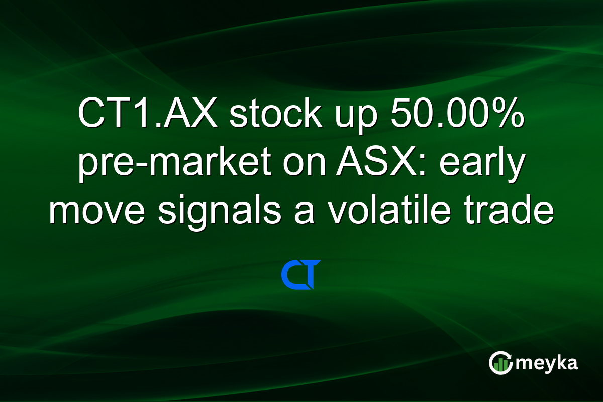 CT1.AX stock up 50.00% pre-market on ASX: early move signals a volatile trade
