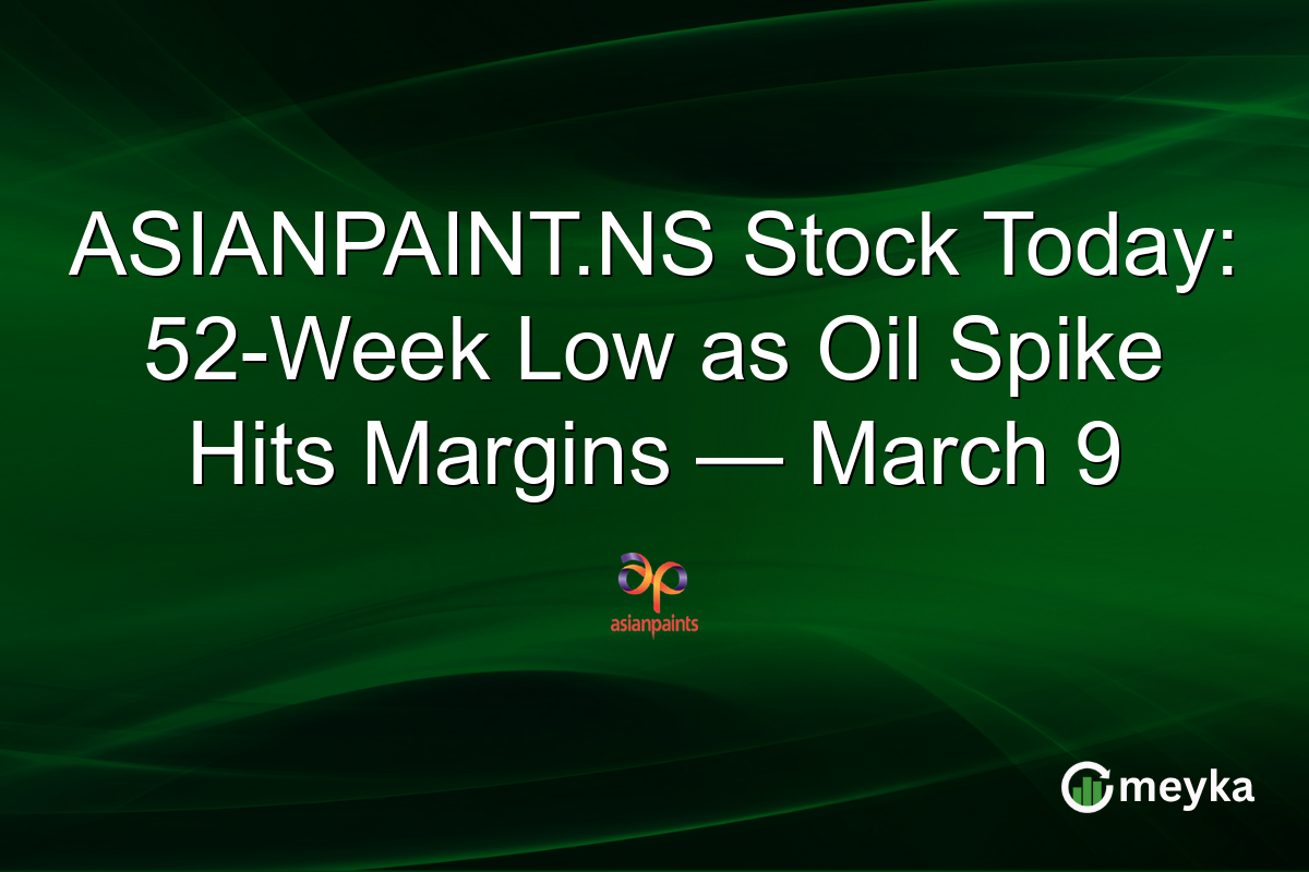 ASIANPAINT.NS Stock Today: 52-Week Low as Oil Spike Hits Margins — March 9