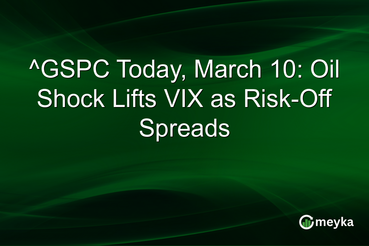 ^GSPC Today, March 10: Oil Shock Lifts VIX as Risk-Off Spreads