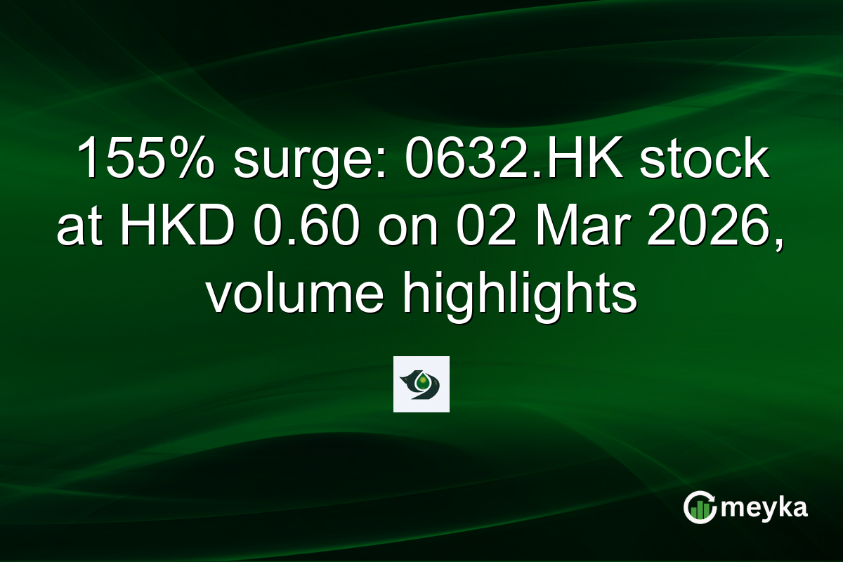 155% surge: 0632.HK stock at HKD 0.60 on 02 Mar 2026, volume highlights
