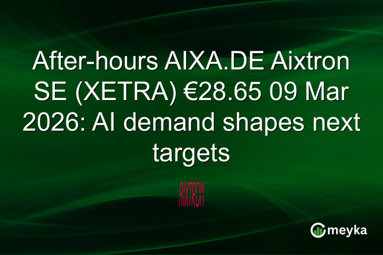 After-hours AIXA.DE Aixtron SE (XETRA) €28.65 09 Mar 2026: AI demand shapes next targets