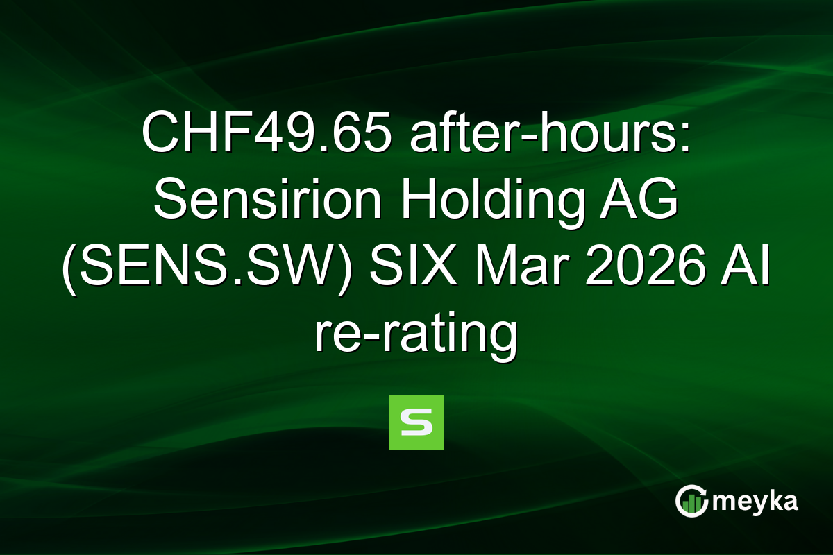 CHF49.65 after-hours: Sensirion Holding AG (SENS.SW) SIX Mar 2026 AI re-rating