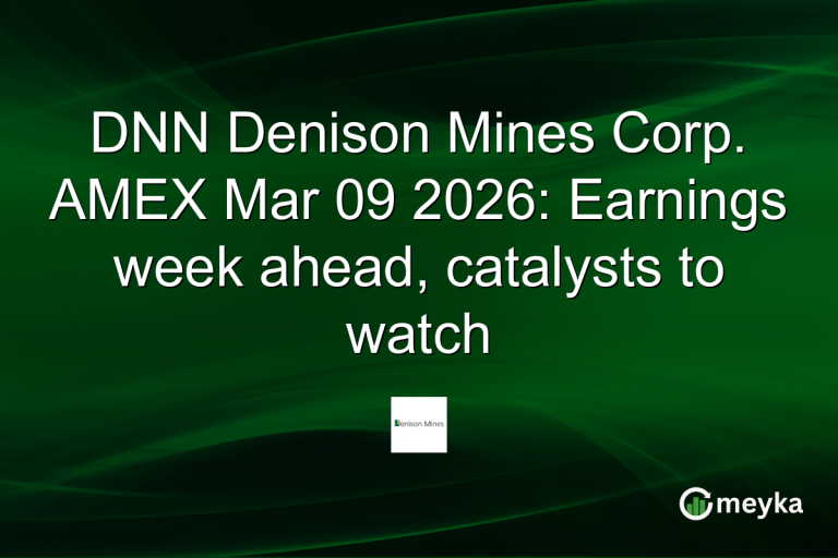 DNN Denison Mines Corp. AMEX Mar 09 2026: Earnings week ahead, catalysts to watch